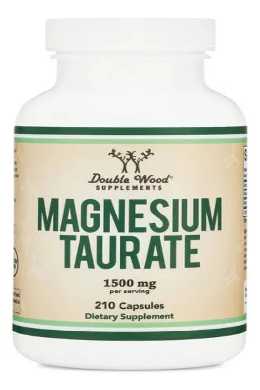 Double Wood Taurato De Magnesio 210 Caps 500 Mg Sabor Sin Sabor