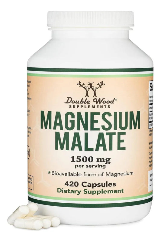 Double Wood Malato De Magnesio 500 Mg 420 Caps Sabor Sin Sabor