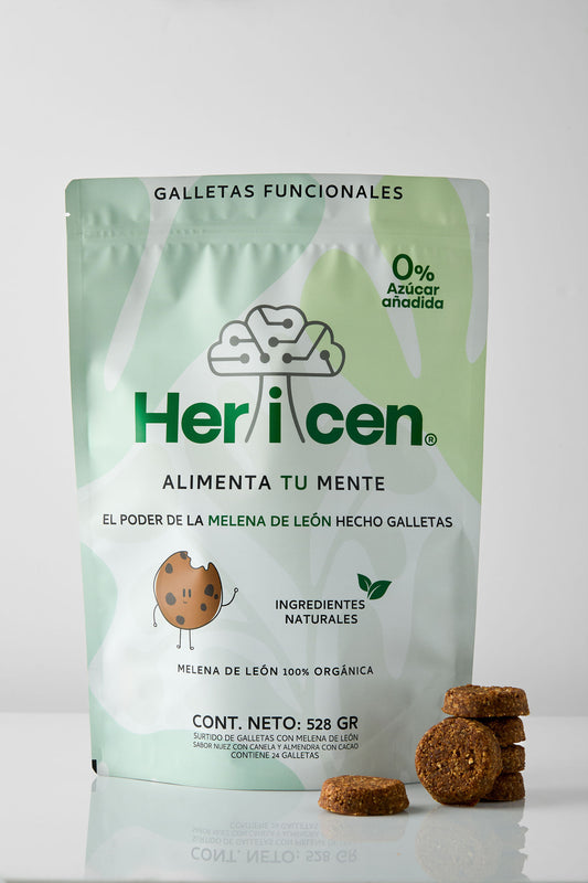 Hericen galletas funcionales 100% Orgánicas con Melena de León