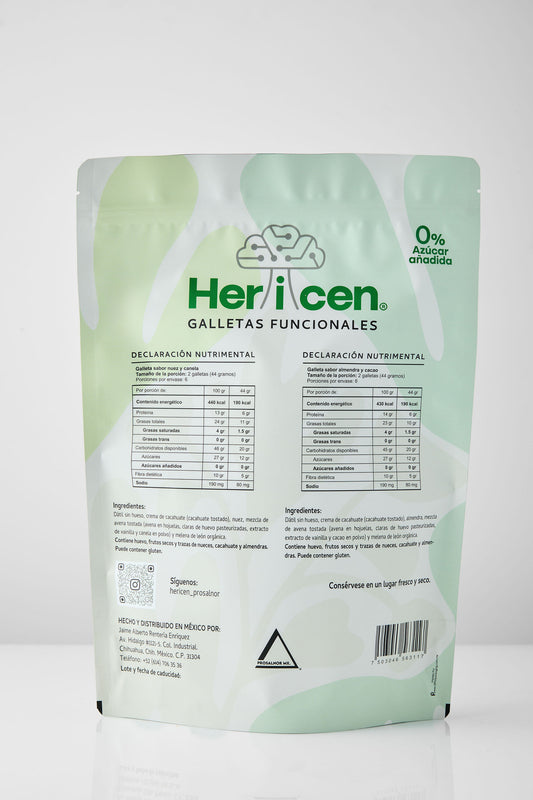 Hericen galletas funcionales 100% Orgánicas con Melena de León