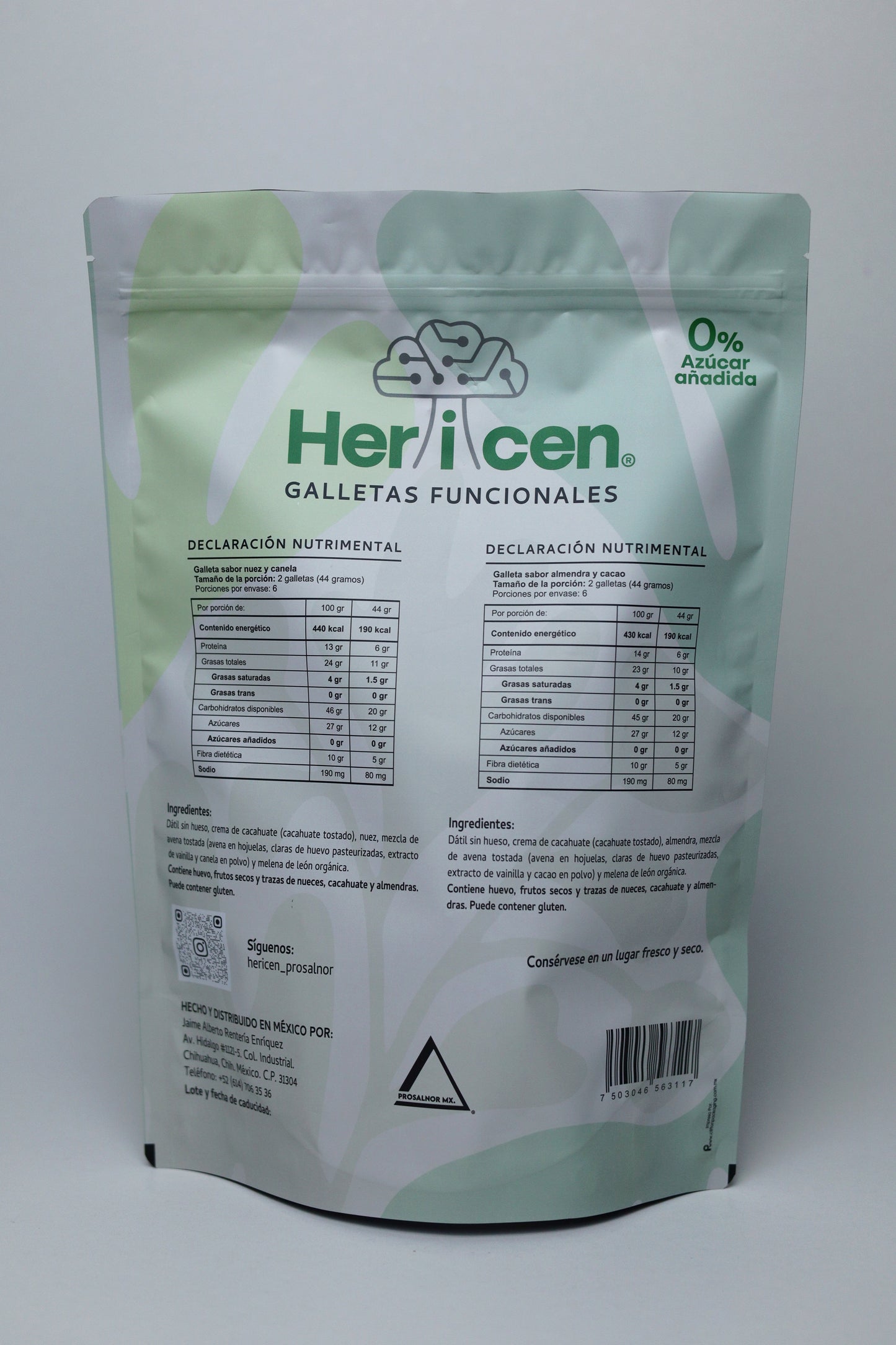 Hericen galletas funcionales 100% Orgánicas con Melena de León